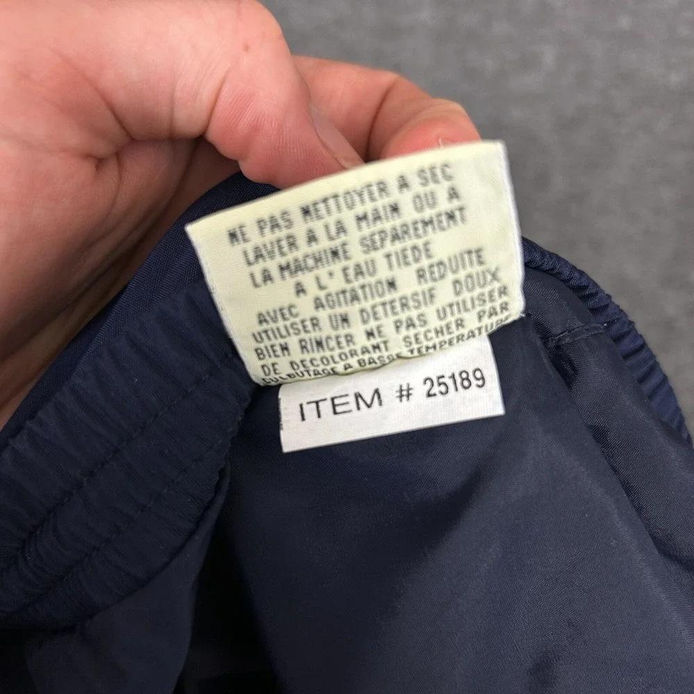 Vtg Eddie Bauer‎ Rain Pants Men's Medium Navy Waterproof Outdoor Seam Sealed